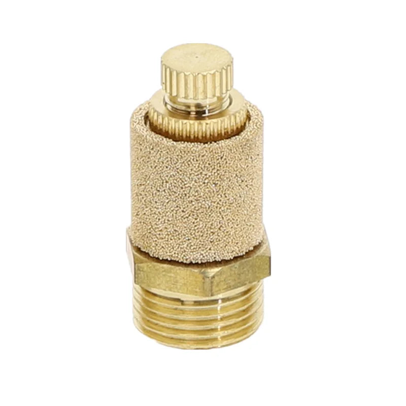 Brass Pneumatic Exhaust Muffler BSP 1/8 1/4 3/8 1/2 Silencer Pneumatic Muffler Fitting Richie's Adjust 1"