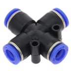 Push-In Y-Shape 3-Way Pneumatic Fitting 4mm–12mm Air Hose Pneumatic Tube Fitting Richie's PZA 8mm