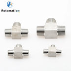 304 Stainless Steel Male Tee Fitting 1/8"–1/2" 3-Way Pipe Pipe Tee Fitting Richie's
