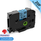TZe-231 Compatible Brother Label Tape 12mm Black on White – Multi-Pack Label Printer Tape Richie's