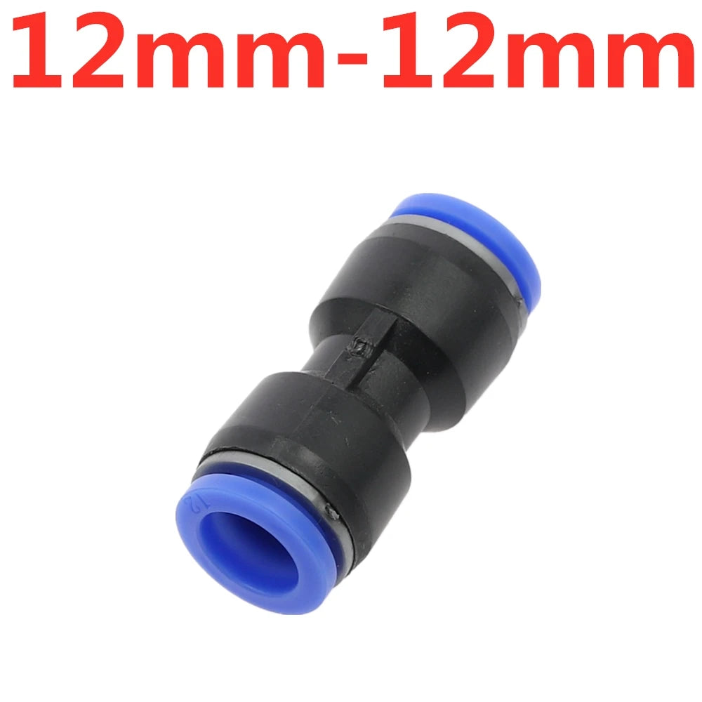 Push-In Straight Reducer Pneumatic Fitting 4mm–16mm Hose Pneumatic Hose Fitting Richie's 12mm-12mm
