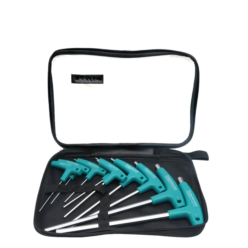 T-Handle Allen Key Wrench Set 6/9 Pc CR-V Steel + Storage Bag Hex Key Wrench Set Richie's
