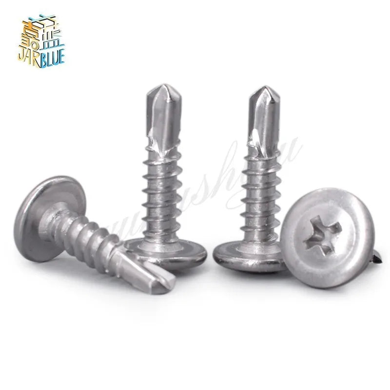50pcs M4.2 Self-Drilling Countersunk Screws 410 Stainless Steel Self-Drilling Screws Richie's