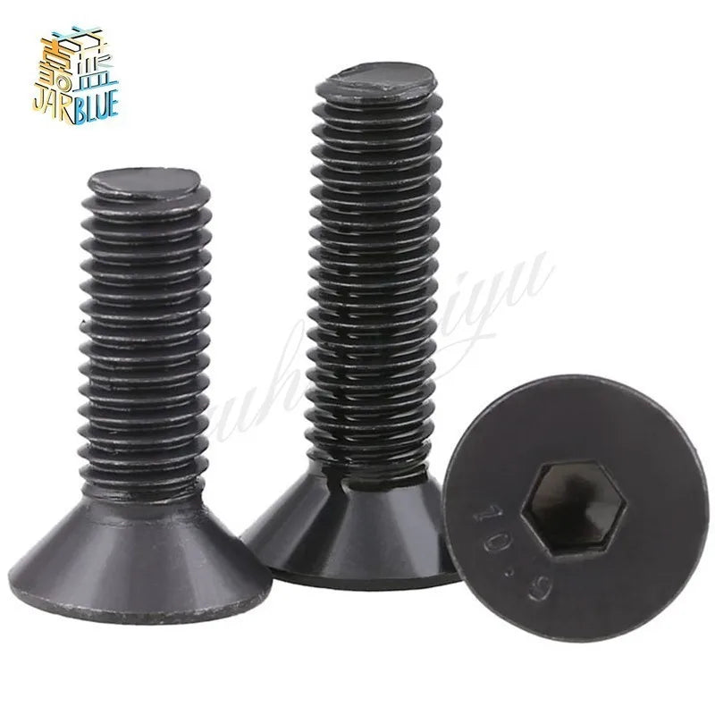 10pcs Grade 10.9 Hex Countersunk Flat Head Screws British Standard Machine Screws Richie's