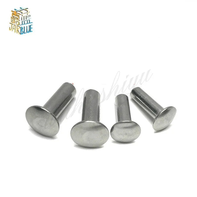 50PCS M4 Aluminum Half-Hollow Flat Round Head Rivets Multi-Size Aluminum Rivets Richie's