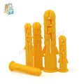 M6 M8 M10 Yellow Ribbed Plastic Wall Anchors | 10–50 Pcs Wall Anchors Richie's m8x60mm 20pcs