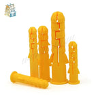 M6 M8 M10 Yellow Ribbed Plastic Wall Anchors | 10–50 Pcs Wall Anchors Richie's m8x60mm 20pcs