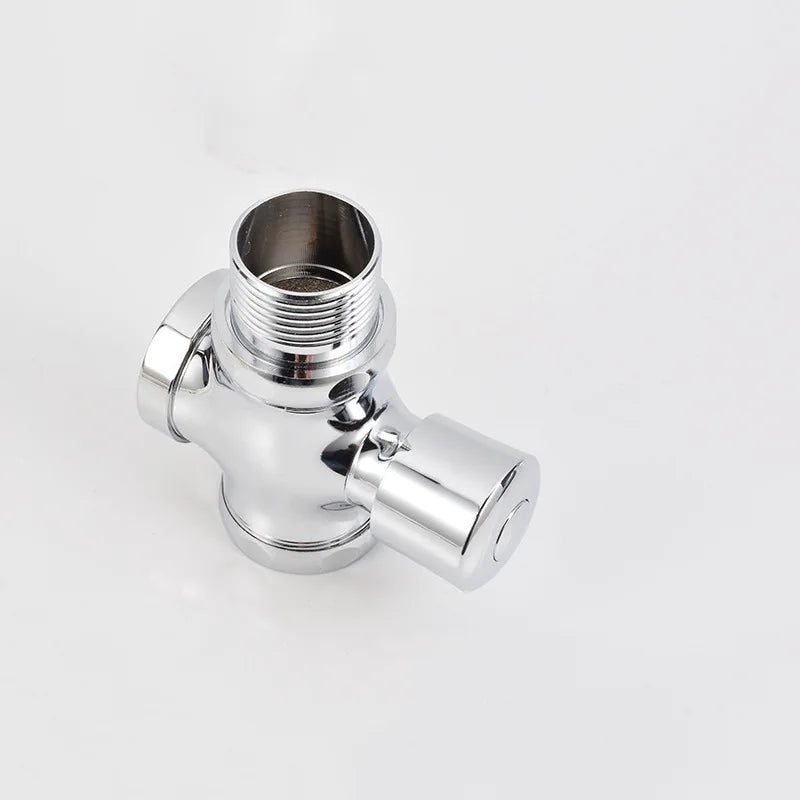 Brass 4-Way Squat Toilet Flush Valve 1 Inch Hand Press Toilet Flush Valve Richie's