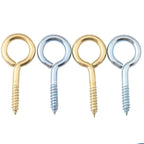 JARBLUE Self-Tapping Eye Hook Screws Carbon Steel 0#–14# Eye Hook Screws Richie's Copper plating 25pcs number 5