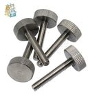 5pcs Stainless Steel Knurled Thumb Screws M3 M4 M5 Flat Head Thumb Screws Richie's M5 20mm