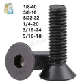 10pcs Grade 10.9 Hex Countersunk Flat Head Screws British Standard Machine Screws Richie's T2 1/2"