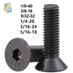 10pcs Grade 10.9 Hex Countersunk Flat Head Screws British Standard Machine Screws Richie's T2 1/2"
