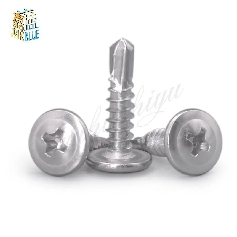 50pcs M4.2 Self-Drilling Countersunk Screws 410 Stainless Steel Self-Drilling Screws Richie's