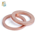 10Pcs DIN7603 Copper Sealing Washers M4–M10 Flat Crush Seal Ring Copper Sealing Washers Richie's M7x14mmx1.5mm