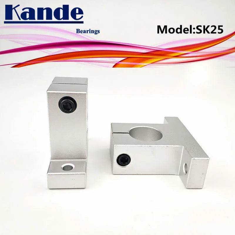 SK25 25mm Linear Shaft Support for 3D Printers – 2pcs Linear Shaft Support Richie's