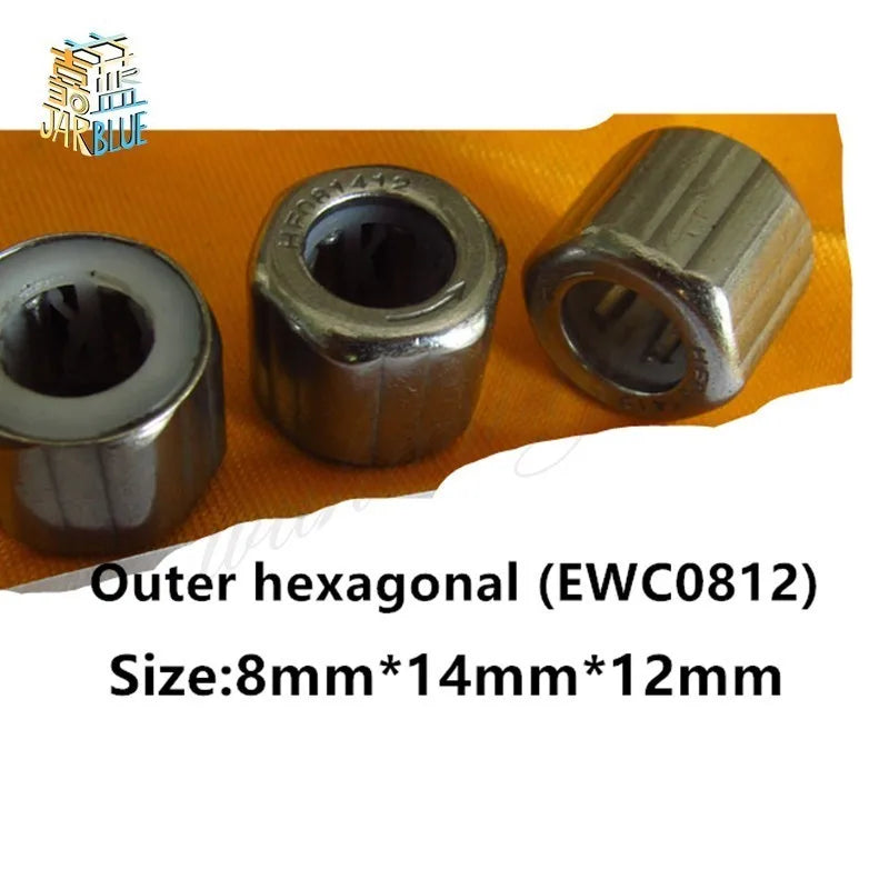 HF081412 One-Way Needle Roller Bearing 8×14×12mm – 2pcs Needle Roller Bearing Richie's Outer hexagonal 2Pcs
