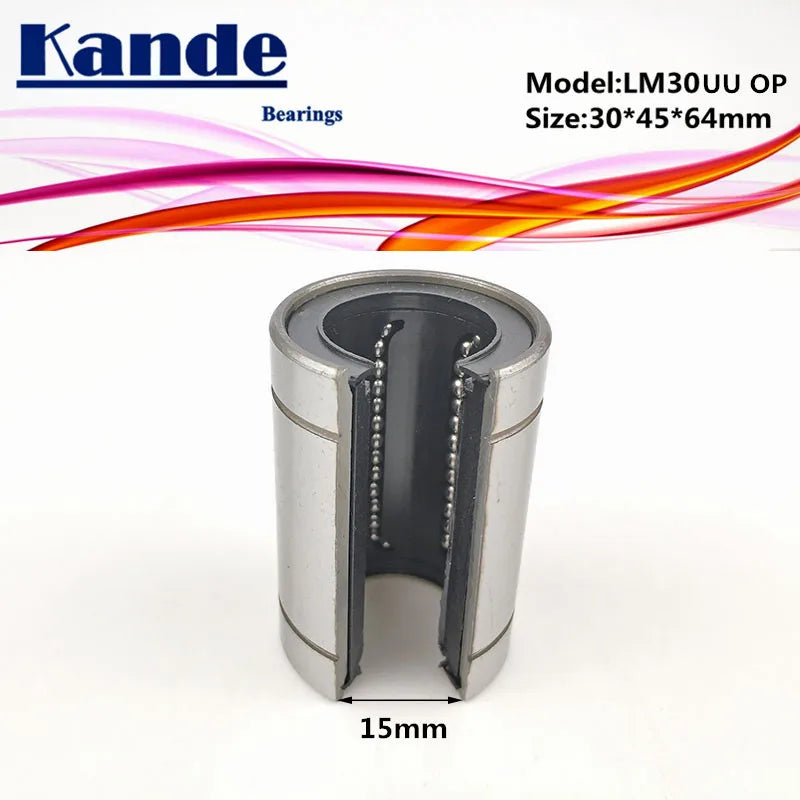 LM30OP Open Type CNC Linear Bushing 30×45×64mm – Kande Bearings Linear Bearing Bushing Richie's Default Title