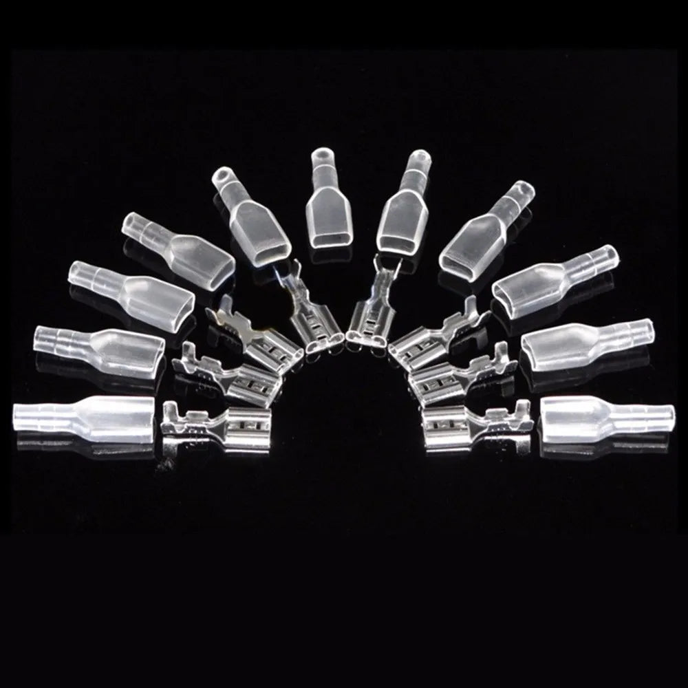 120Pcs Female Spade Crimp Terminals 2.8mm 4.8mm 6.3mm with Sleeves Crimp Terminal Kit Richie's