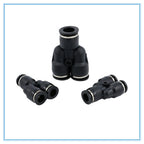 3-Way Y Shape Push-In Pneumatic Fitting 4–12mm OD Hose Connector Pneumatic Tube Fitting Richie's