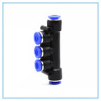 5-Way Push-In Pneumatic Fitting 4–12mm OD Hose Quick Connect Pneumatic Fitting Richie's