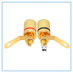2Pcs Gold Plated 4mm Banana Jack Binding Post Speaker Connectors Binding Post Connector Richie's