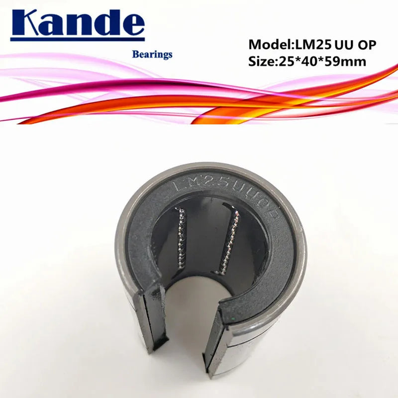 LM25OP Open Type CNC Linear Bushing 25×40×59mm | Kande Linear Bearing Bushing Richie's