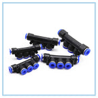 5-Way Push-In Pneumatic Fitting 4–12mm OD Hose Quick Connect Pneumatic Fitting Richie's