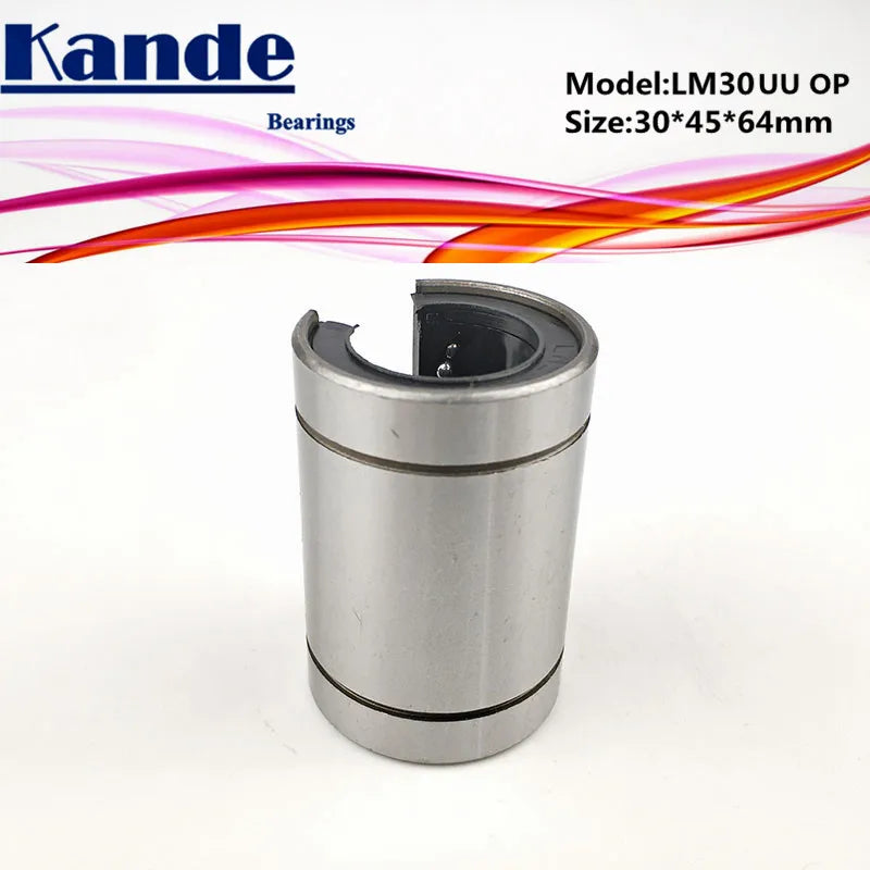 LM30OP Open Type CNC Linear Bushing 30×45×64mm – Kande Bearings Linear Bearing Bushing Richie's
