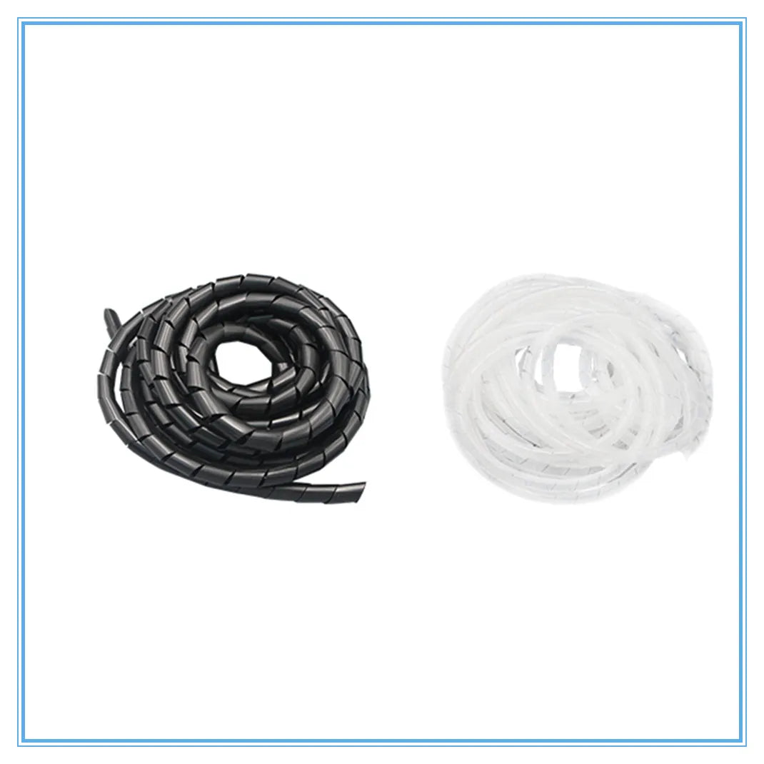 PE Spiral Cable Sleeve Wrap Black White 4–10mm Wire Organizer Spiral Cable Sleeve Richie's