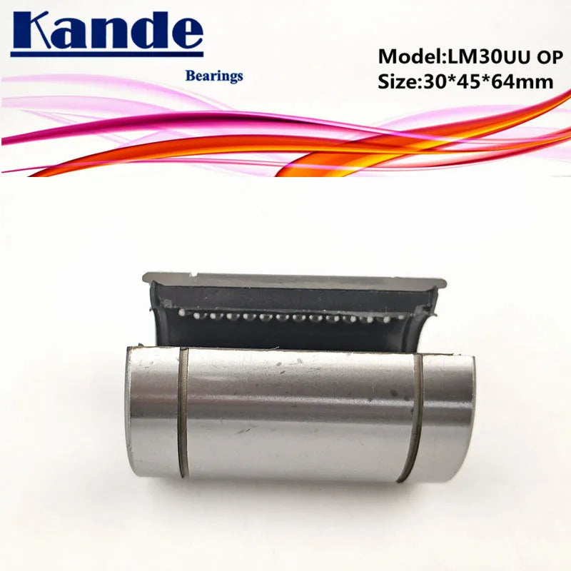 LM30OP Open Type CNC Linear Bushing 30×45×64mm – Kande Bearings Linear Bearing Bushing Richie's