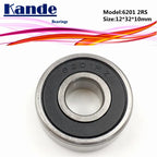 4PCS 6201-2RS Deep Groove Ball Bearings ABEC-5 12x32x10mm Ball Bearing Set Richie's ABEC-5-4PCS