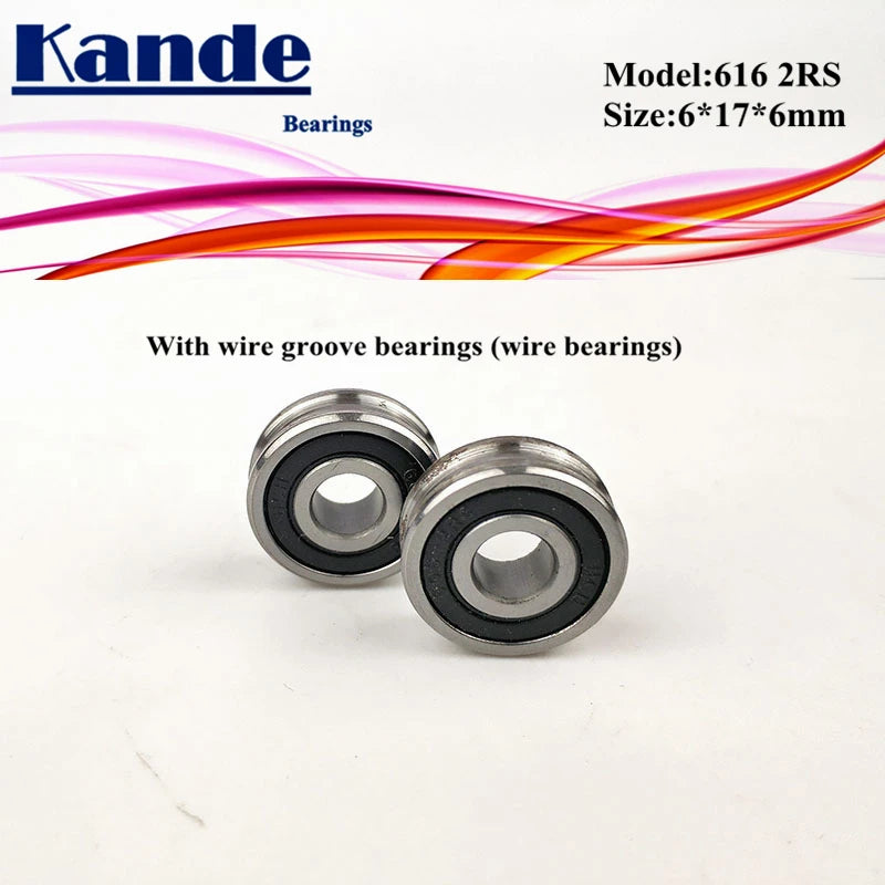 2pcs U606-2RS Wire Ball Bearing 606 2RS 6x17x6mm Deep Groove Ball Bearing Richie's