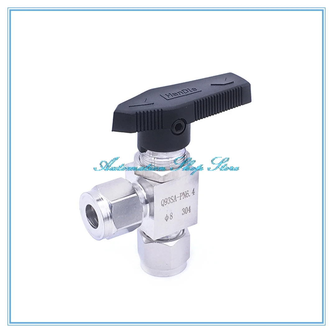 SS 304 Double Ferrule Ball Valve Right Angle Globe Valve 6–10mm Tube Ball Valve Richie's 8mm
