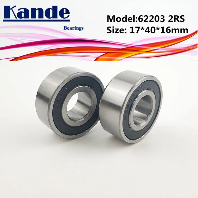 62203-2RS Ball Bearing 17x40x16mm Deep Groove – 2 Pack Ball Bearing Richie's