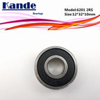 4PCS 6201-2RS Deep Groove Ball Bearings ABEC-5 12x32x10mm Ball Bearing Set Richie's