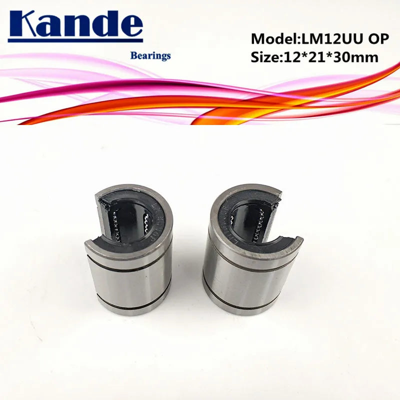 LM12OP Open Type CNC Linear Bearing 12×21×30mm – 2pcs Pack Linear Bearing Bushing Richie's