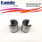 LM12OP Open Type CNC Linear Bearing 12×21×30mm – 2pcs Pack Linear Bearing Bushing Richie's