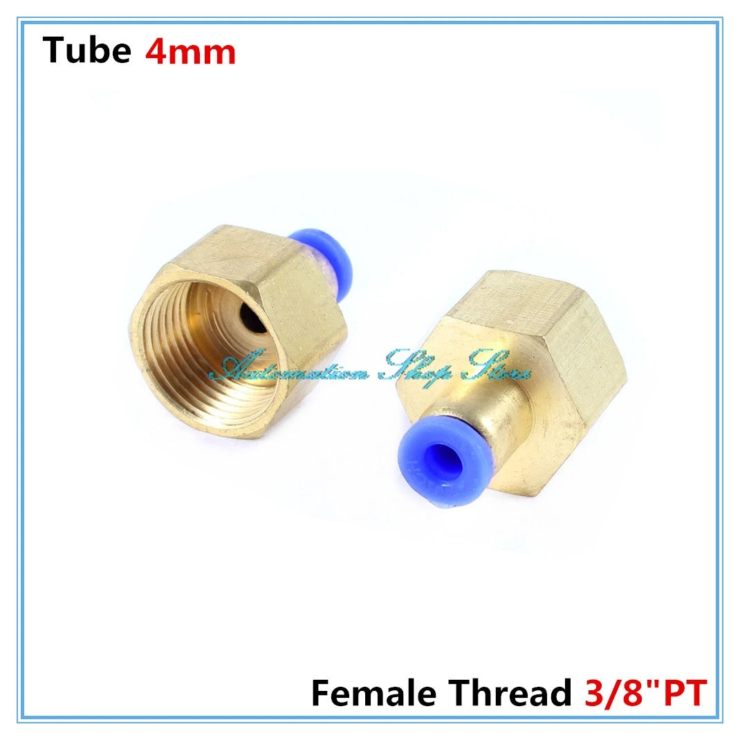 5Pcs PCF4-03 3/8" PT to 4mm Push-In Pneumatic Quick Fittings Pneumatic Quick Fittings Richie's Default Title