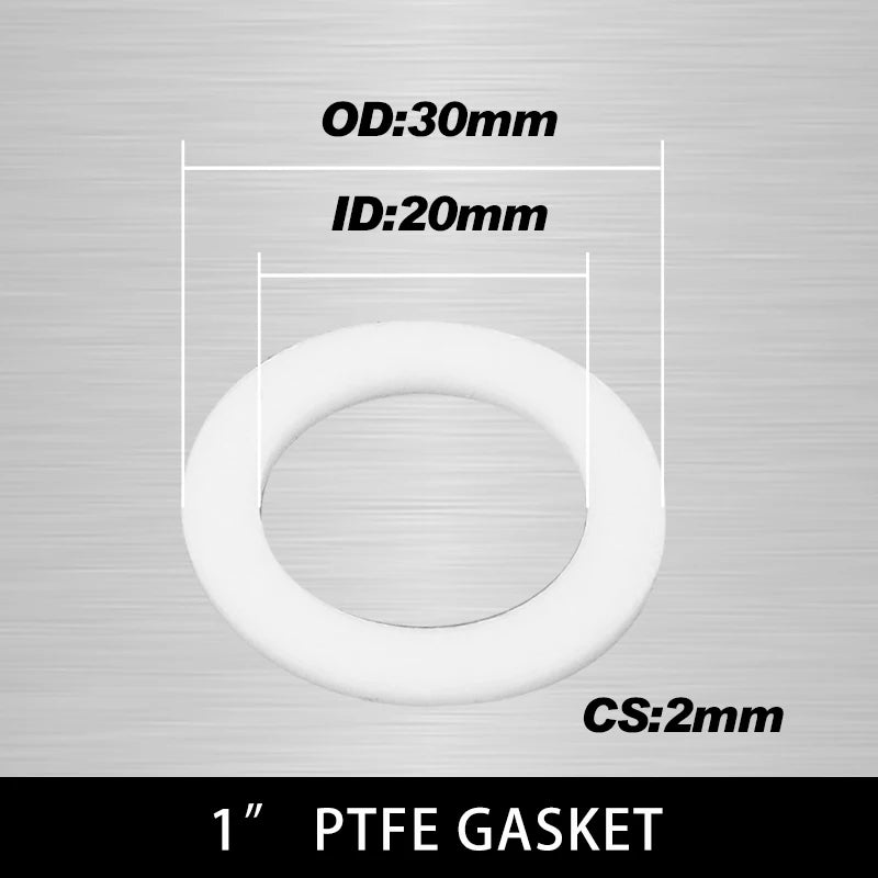 Rubber Silicone PTFE Flat Gasket Sealing Rings 1/2" 3/4" 1" Pipe Gasket Washer Richie's PTFE (20X30X2) 20pcs Bag