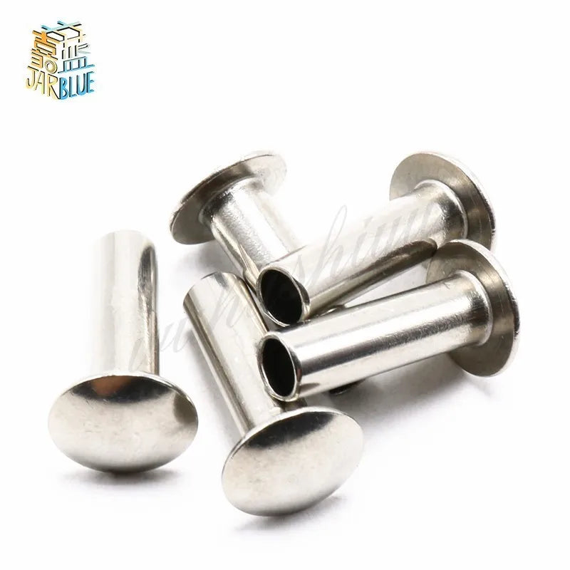 M3 M4 M5 304 Stainless Steel Half Hollow Rivet Nuts 20/50pcs Stainless Steel Rivets Richie's 6mm M2.5 (50PCS)