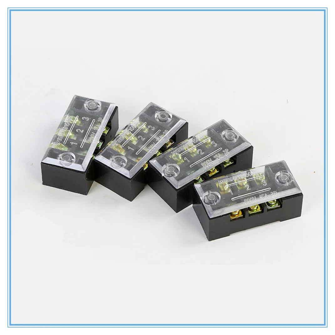 Dual Row Screw Terminal Block Strip 600V 15A TB-1503 Screw Terminal Block Richie's