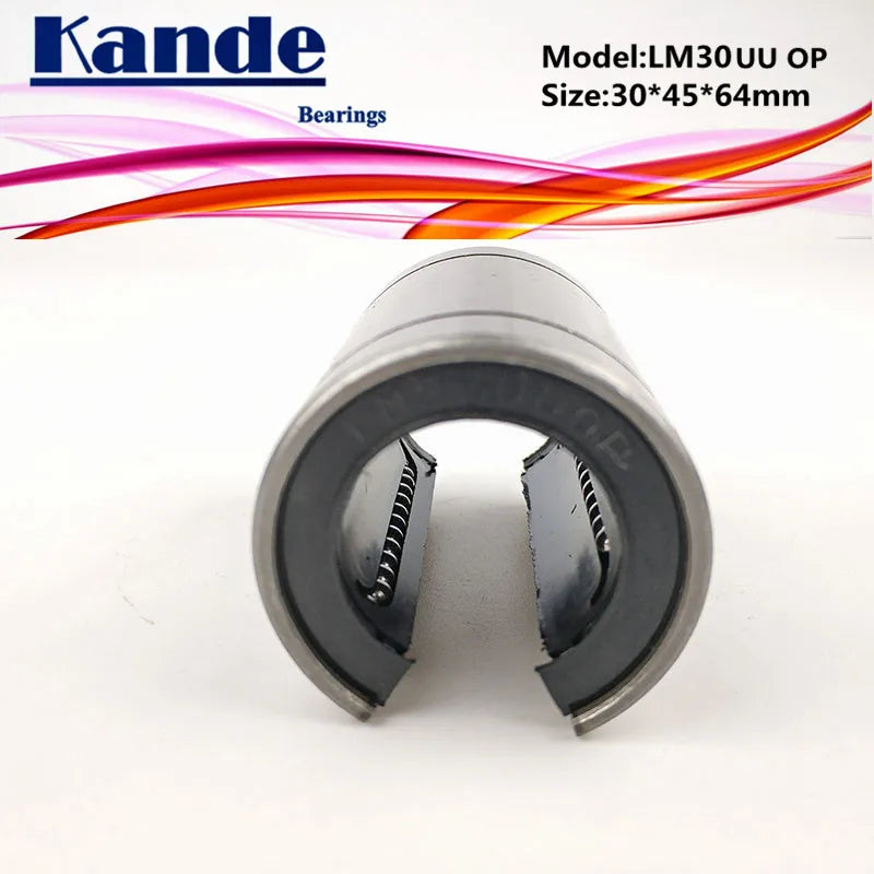 LM30OP Open Type CNC Linear Bushing 30×45×64mm – Kande Bearings Linear Bearing Bushing Richie's