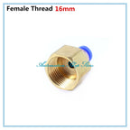 5Pcs PCF4-03 3/8" PT to 4mm Push-In Pneumatic Quick Fittings Pneumatic Quick Fittings Richie's