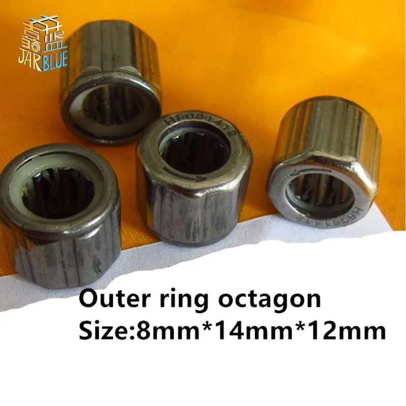 HF081412 One-Way Needle Roller Bearing 8×14×12mm – 2pcs Needle Roller Bearing Richie's Outer ring octagon 2Pcs