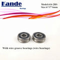 2pcs U606-2RS Wire Ball Bearing 606 2RS 6x17x6mm Deep Groove Ball Bearing Richie's Default Title