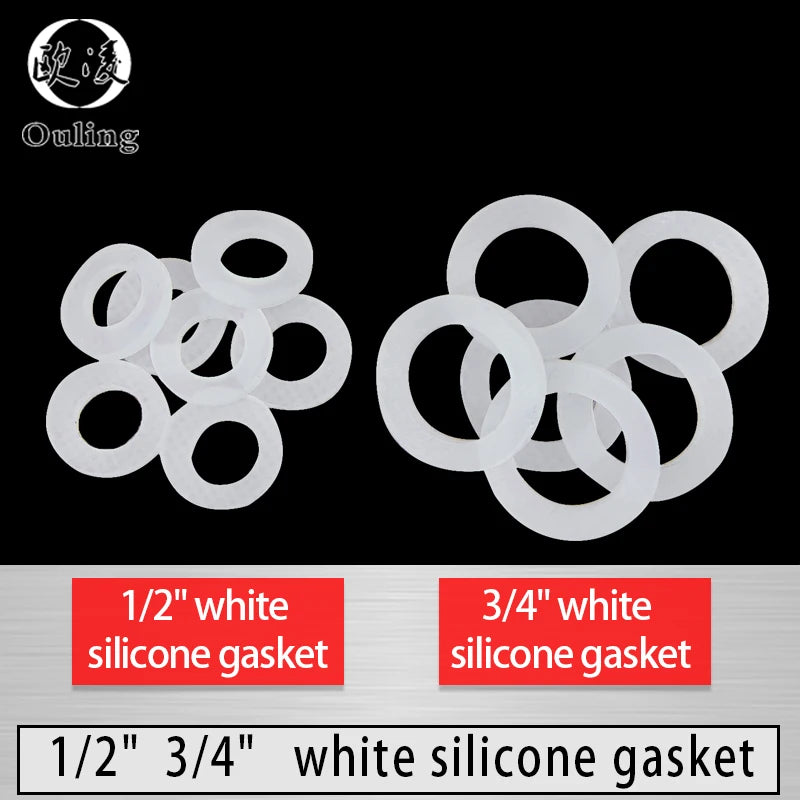 Rubber Silicone PTFE Flat Gasket Sealing Rings 1/2" 3/4" 1" Pipe Gasket Washer Richie's