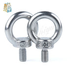 DIN580 304 Stainless Steel Eye Bolts M3–M12 Marine Lifting Screws Stainless Eye Bolt Richie's M10 (1Pcs)