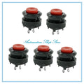 DS-501 14mm Arcade Push Button Switch – Red Cap Momentary Push Button Switch Richie's Momentary