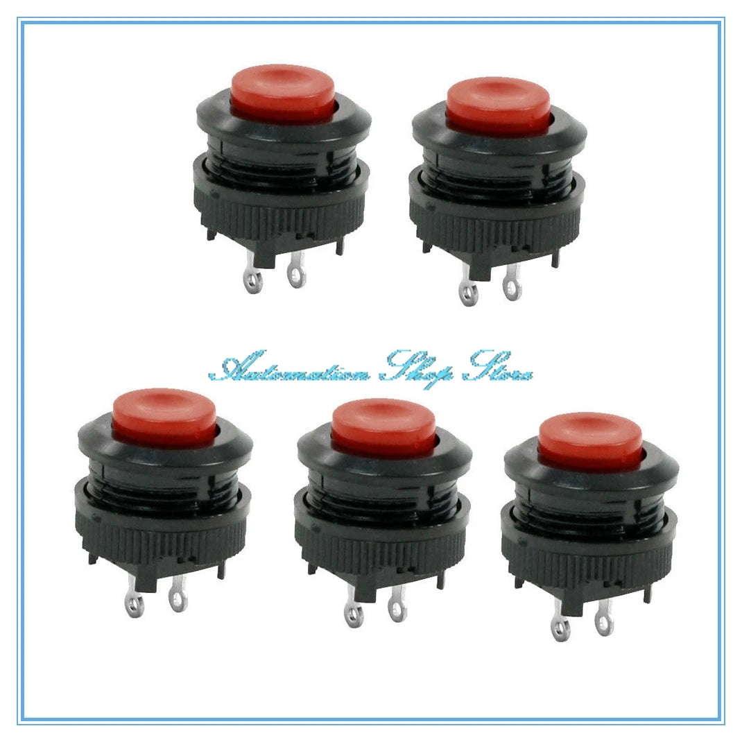 DS-501 14mm Arcade Push Button Switch – Red Cap Momentary Push Button Switch Richie's Momentary