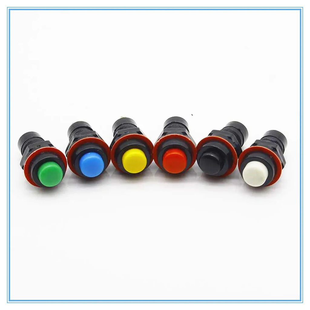 10mm Self-Lock Push Button Switch AC 250V/1A SPST Round Cap Push Button Switch Richie's